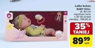 Lalka bobas BABY DOLL dł. 40 cm promocja w Carrefour Market