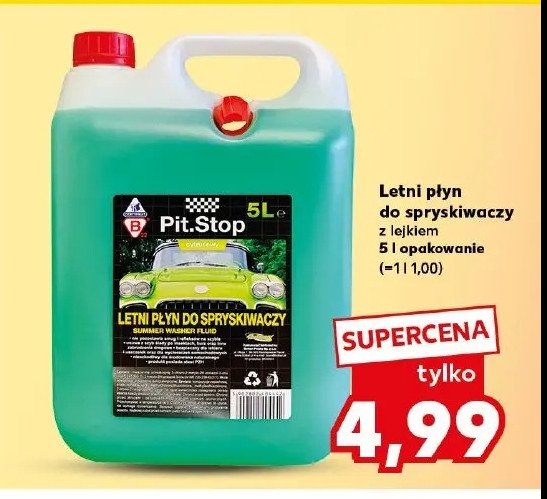 Płyn letni Pit stop promocja w Kaufland
