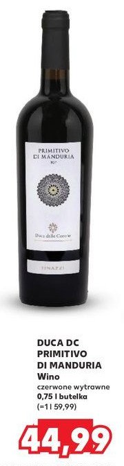 Wino FEUDI DEL DUCA PRIMITIVO DI MANDURIA promocja