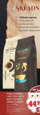 Kawa ziarnista L'Arte del Caffè Gusto Delicato, Crema Classico Woseba 500g promocja w Arhelan