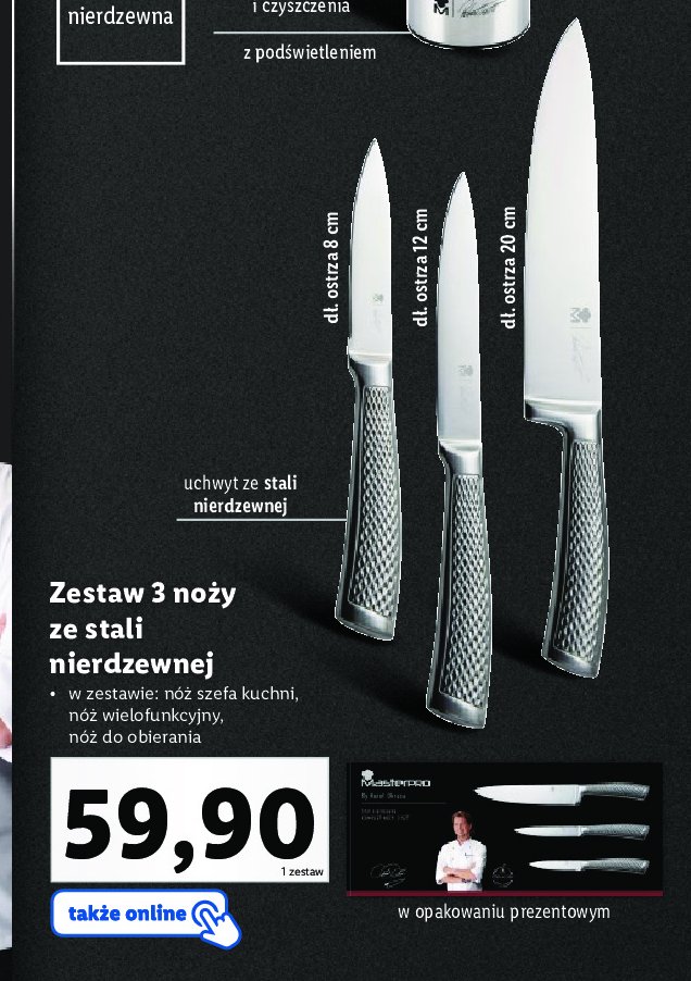 Zestaw noży kuchennych Masterpro promocja