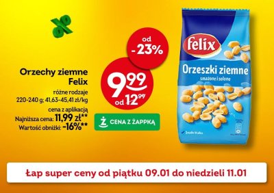 Orzeszki ziemne Felix różne rodzaje promocja w Żabka