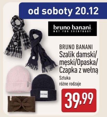 Szalik damski/męski/Opaska/Czapka z wełną BRUNO BANANI promocja w Aldi