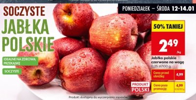 Jabłka polskie promocja w Biedronka