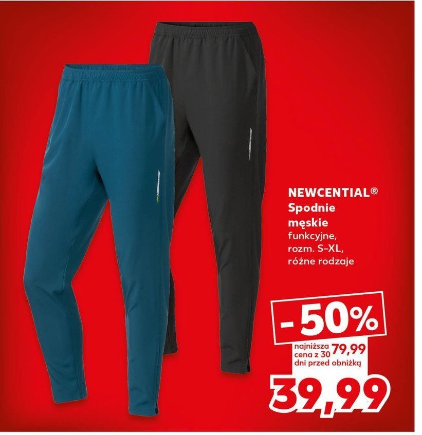 Spodnie męskie s-xl Newcential promocja w Kaufland