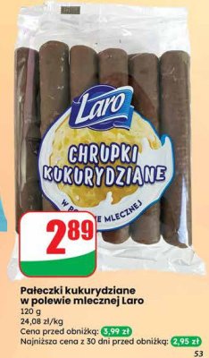 Pałeczki kukurydziane w polewie mlecznej  promocja w Dino