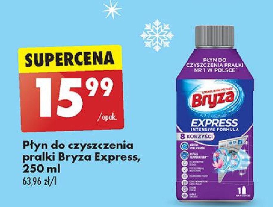 Płyn do czyszczenia pralki express intensive formula 8 actions Bryza lanza promocja