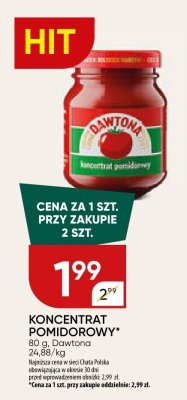 Koncentrat pomidorowy Dawtona promocja w Chata Polska