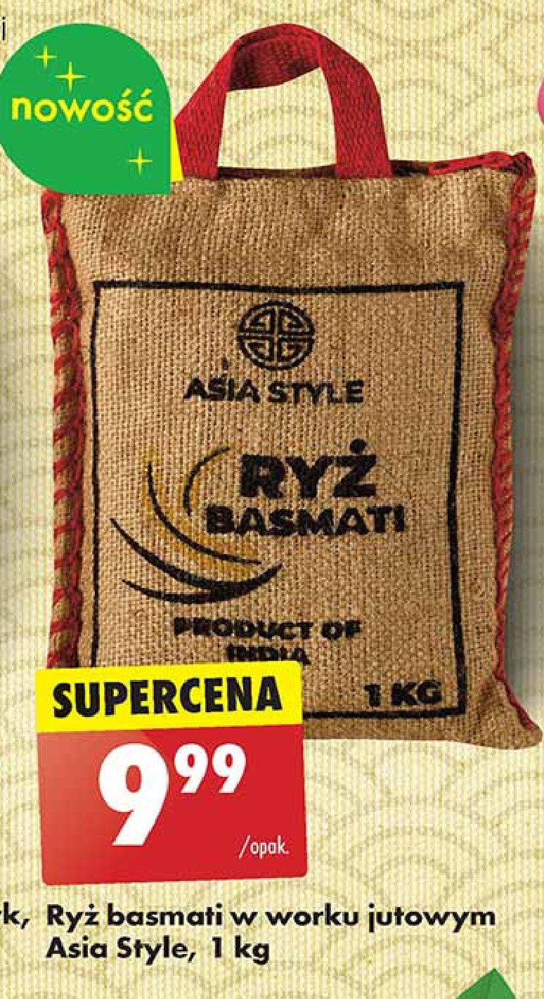 Ryż basmati w worku jutowym Asia style promocja