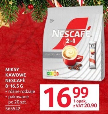 Miksy kawowe Nescafe 2w1 8-16,5g promocja w Selgros