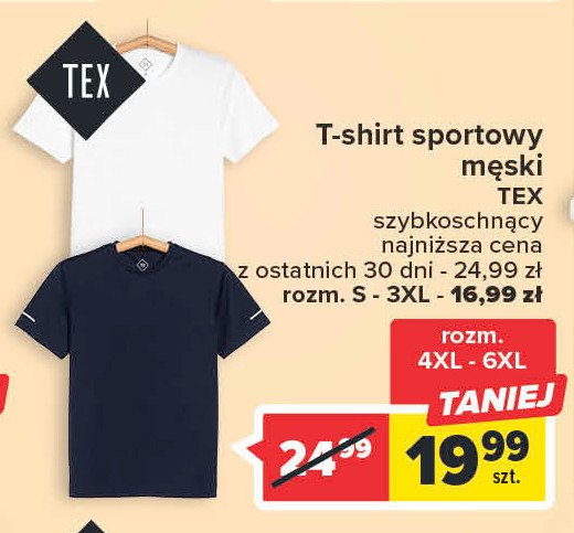 T-shirt sportowy męski 4xl-3xl Tex promocja