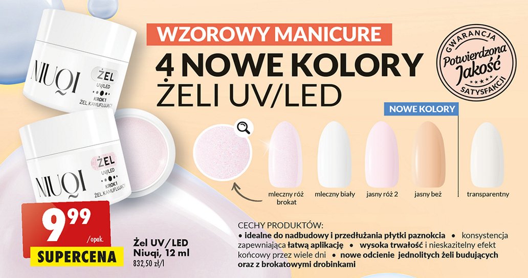 Żel do paznokci budujący jasny beż promocja
