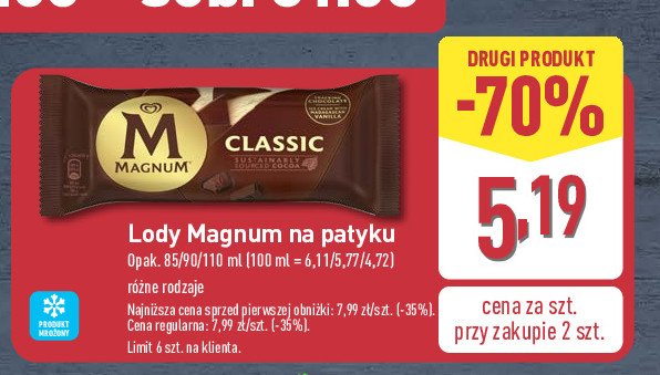 Lód classic Algida magnum promocja