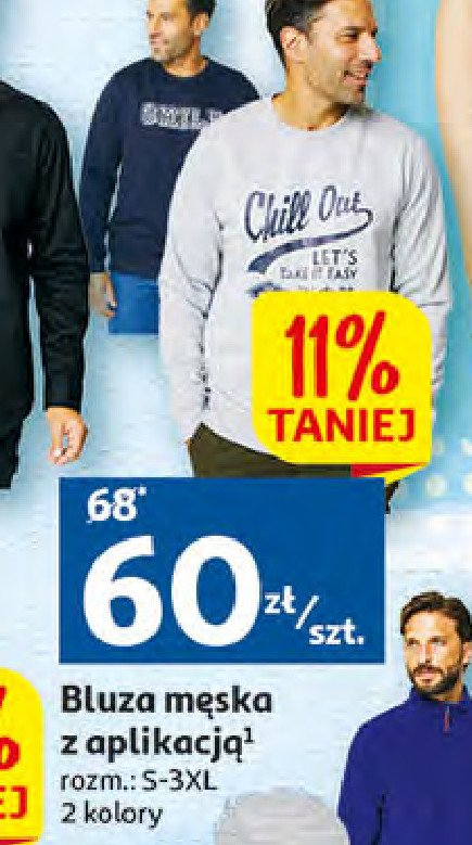 Bluza męska z aplikacją rozm. s-3xl Auchan inextenso promocja