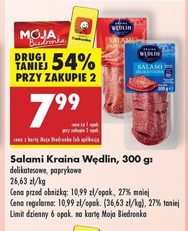 Salami paprykowe Kraina wędlin promocja w Biedronka