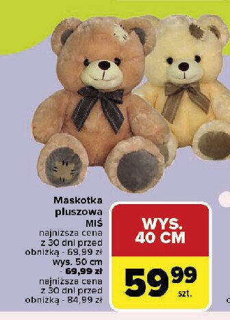 Maskotka miś wys. 40 cm promocja