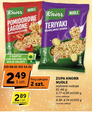 Zupa Knorr Nudle Teriyaki promocja w Euro Sklep