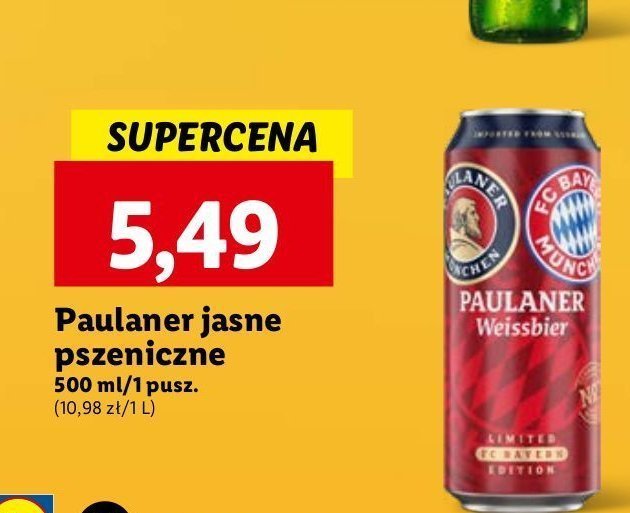 Piwo Paulaner bayern munchen promocja