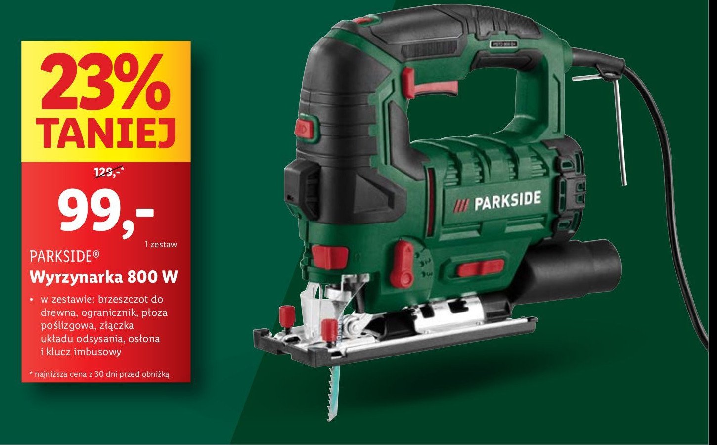 Wyrzynarka 800 w Parkside promocja