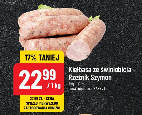 Kiełbasa ze świniobicia Rzeźnik szymon poleca promocja w POLOmarket