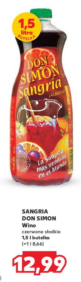 Wino DON SIMON SANGRIA DON SIMON (WINA) promocja w Kaufland