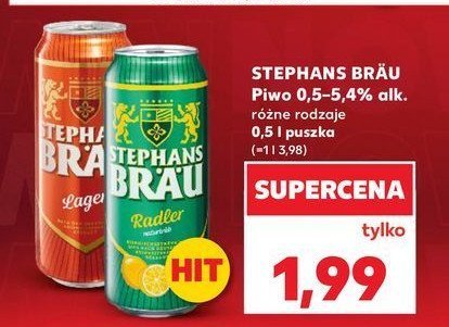 Piwo Stephans brau lager promocja w Supeco