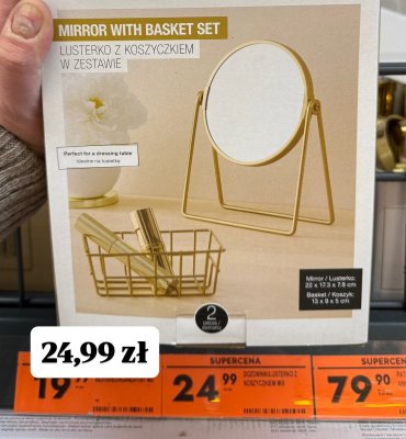 Zestaw lusterko z koszykiem promocja w Biedronka