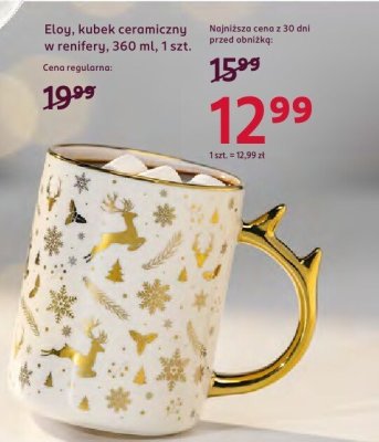 Kubek ceramiczny w renifery, 360 ml promocja w Rossmann