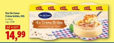 Crème brûlée Duc De Coeur, XXL promocja w Lidl