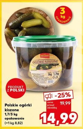 Ogórki kiszone sandomierskie KILJAN promocja