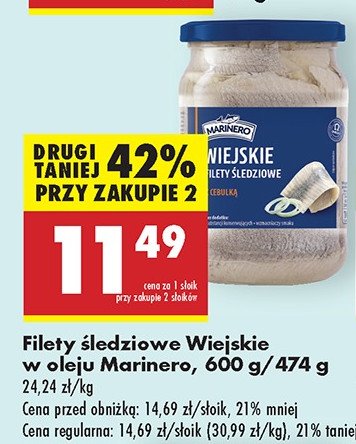 Filety śledziowe wiejskie w oleju Marinero promocja