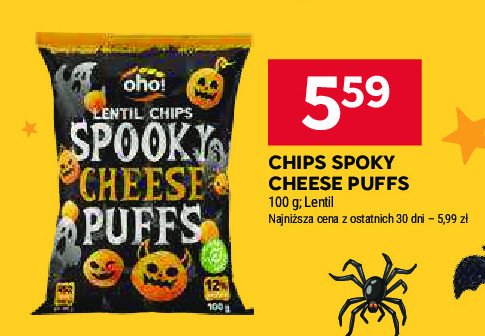 Chrupki spooky cheese puffs OHO! promocja