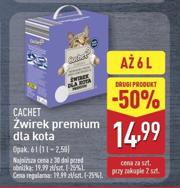 Żwirek dla kota classic premium Cachet promocja