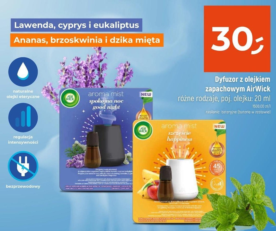 Urządzenie + wkład spokojna noc Air wick aroma mist promocja w Dealz