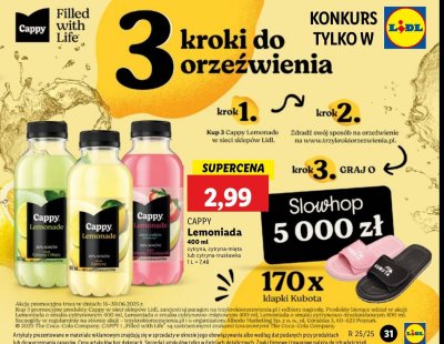 Lemoniada cytryna i mięta Cappy promocja