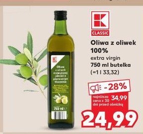 Oliwa z oliwek extra virgin K-classic promocja w Kaufland