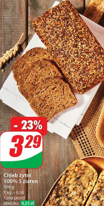 Chleb żytni 5 ziaren promocja w Dino