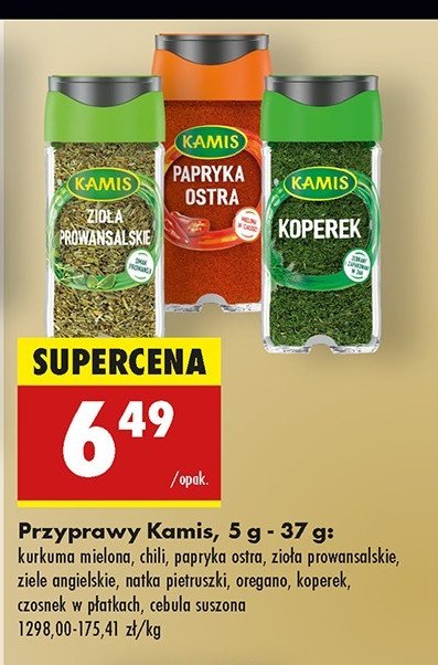 Zioła prowansalskie xxl Kamis promocja w Biedronka