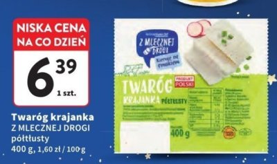 Twaróg krajanka Z Mlecznej Drogi półtłusty promocja w Intermarche