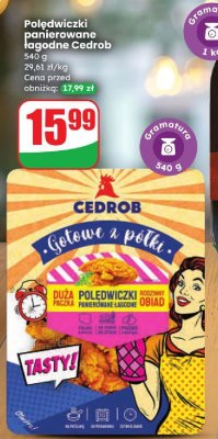 Polędwiczki panierowane łagodne Cedrob promocja w Dino