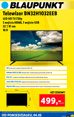 Telewizor led bn32h1032eeb Blaupunkt promocja