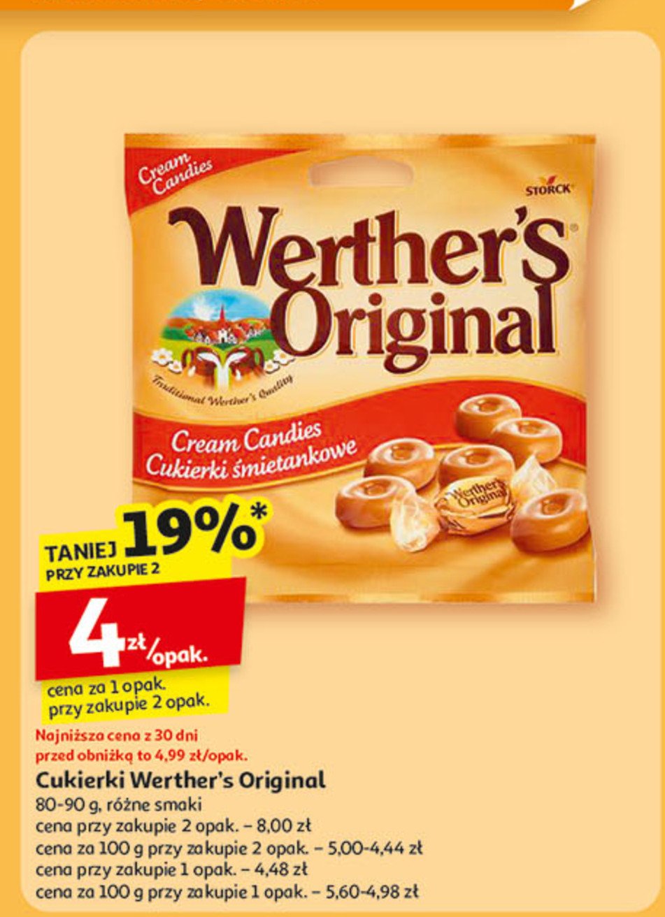 Cukierki caramel & creme Werther's original promocja w Auchan