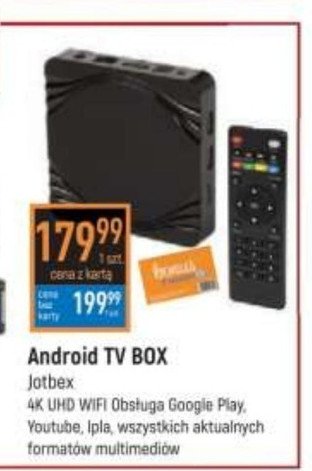 Android tv box Jotbex promocja