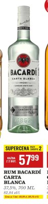 Rum Carta Blanca 37,5% 700 ml promocja w Biedronka