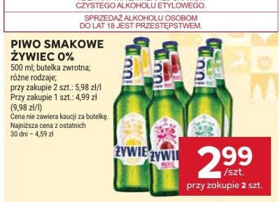 Piwo smakowe Żywiec 0% promocja w Stokrotka