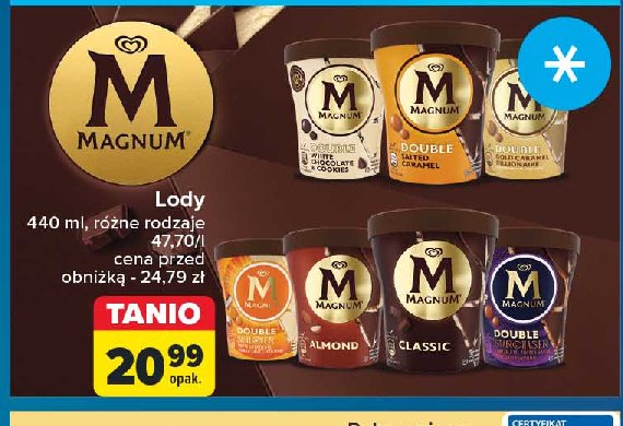 Lód sunlover Algida magnum double promocja