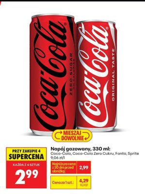 Napój gazowany 330 ml promocja w Biedronka