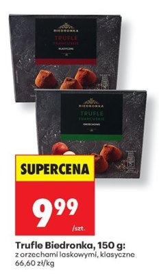 Trufle czekoladowe Biedronka z orzechami laskowymi klasyczne promocja w Biedronka