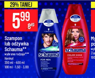Odżywka do włosów Schauma color shine promocja
