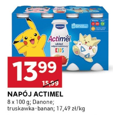 Napój Actimel promocja w Stokrotka